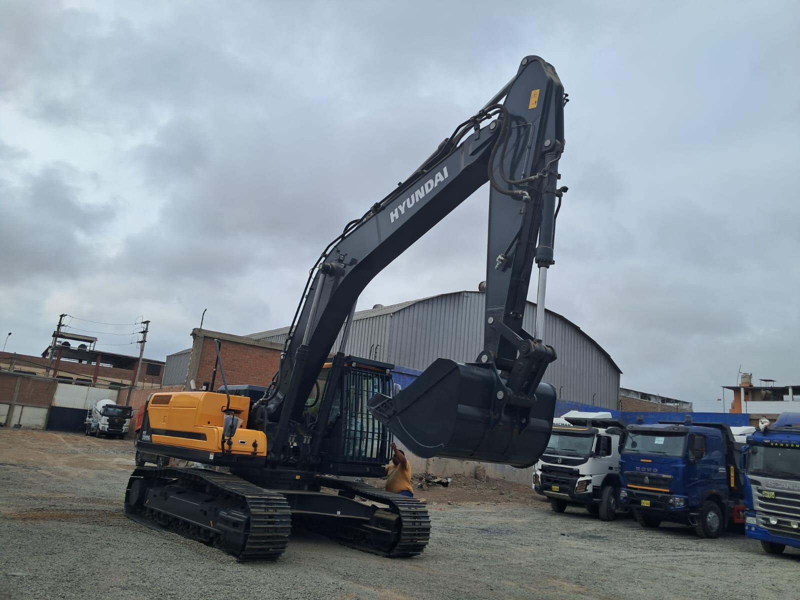 Excavadora en acción